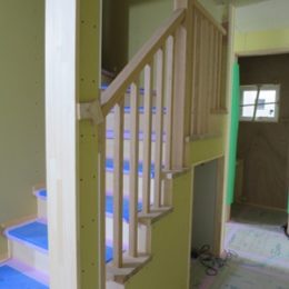 階段造作木製手摺