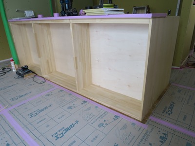 キッチン対面造作収納