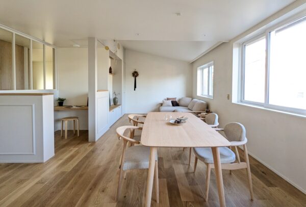 芦屋市の注文住宅,北欧ナチュラルな2Fリビング