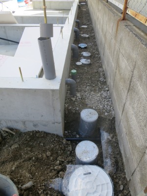 外部上下水先行配管