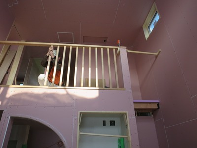 木製スリット手すり