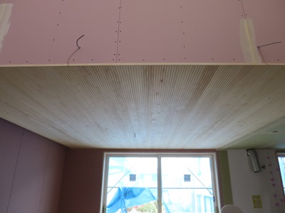 天井デザイン板貼り