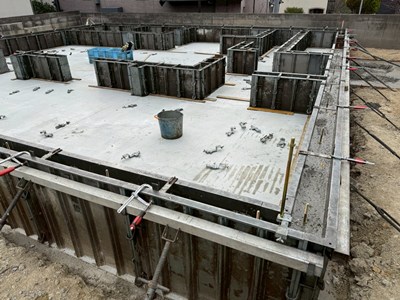 立上りコンクリート施工