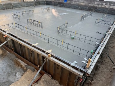 土間コンクリート施工