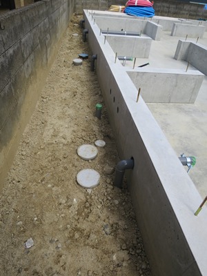 外部上下水先行配管