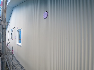 外壁ガルバリウム鋼板貼り