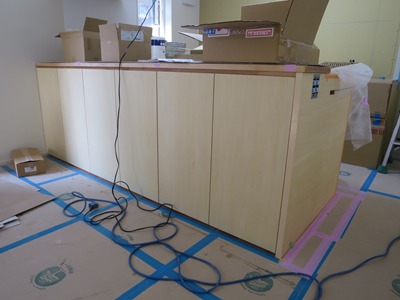 キッチン対面収納造作建具
